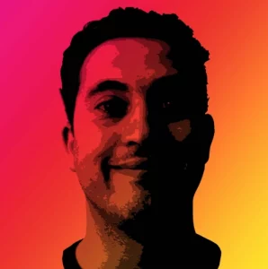 Chico posando en la sesión de fotos del disco Colaboracción